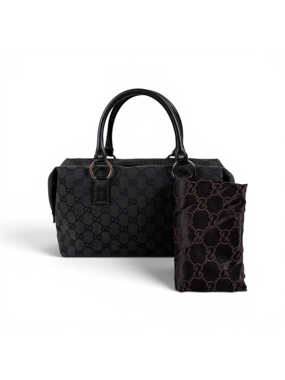 Gucci GG Canvas Mini Boston Bag Black